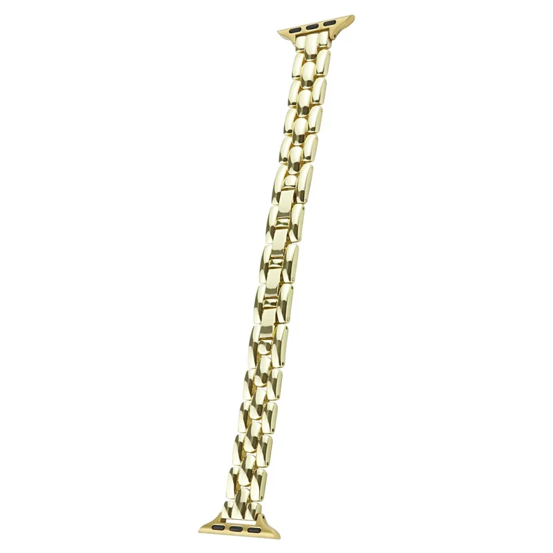 Apple Watch 41mm / 40mm / 38mm Slim 3-Bead Watch Band - Gold+Black
