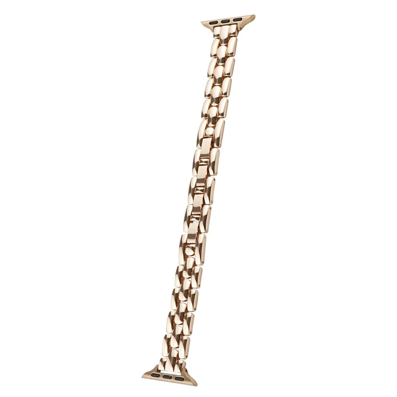Apple Watch 41mm / 40mm / 38mm Slim 3-Bead Watch Band - Gold+Black