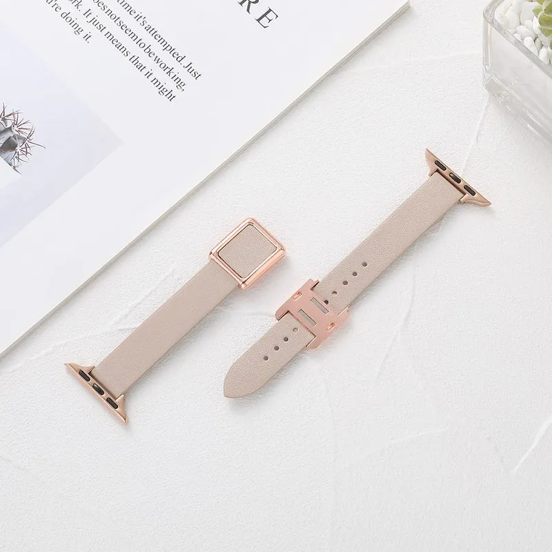 Apple Watch Series 41mm - 40mm - 38mm Universal Smart Watch Band Leather Strap