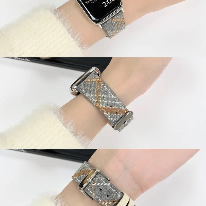 Apple Watch Series 41mm - 40mm - 38mm Universal Watch Band Leather Strap