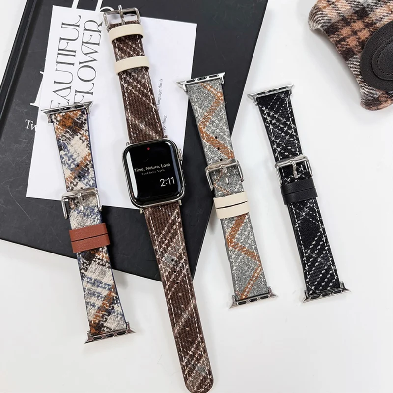 Apple Watch Series 41mm - 40mm - 38mm Universal Watch Band Leather Strap