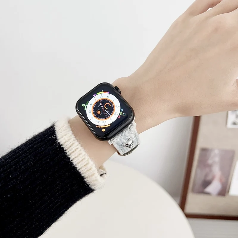 Apple Watch Series 41mm - 40mm - 38mm Universal Denim Watch Band Straps