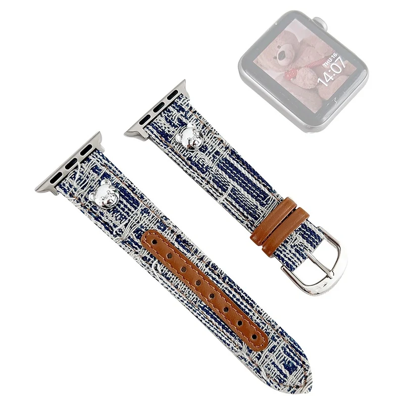 Apple Watch Series 41mm - 40mm - 38mm Universal Denim Watch Band Straps