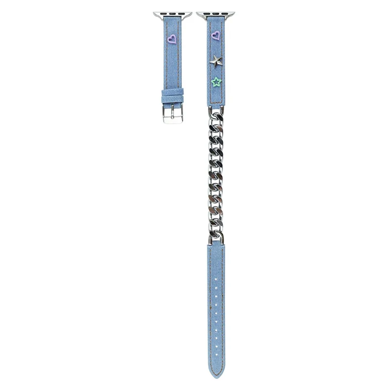 Apple Watch Series 41mm / 40mm / 38mm Watch Strap Metal Chain Watch Band - Light Purple