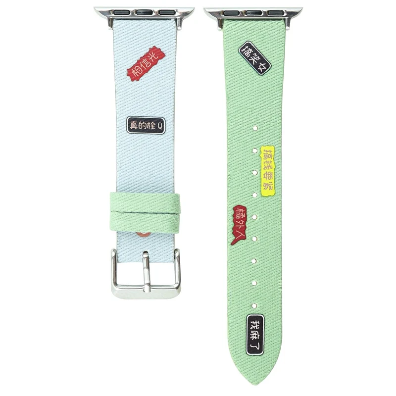 Apple Watch 41mm / 40mm / 38mm Watch Band Canvas Strap Replacement - Black+Pink