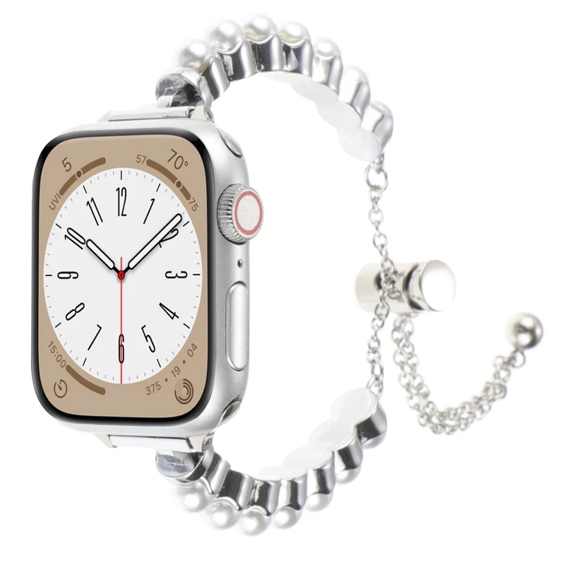 Apple Watch Series 41mm / 40mm / 38mm Metal Watch Band Pearls Bracelet