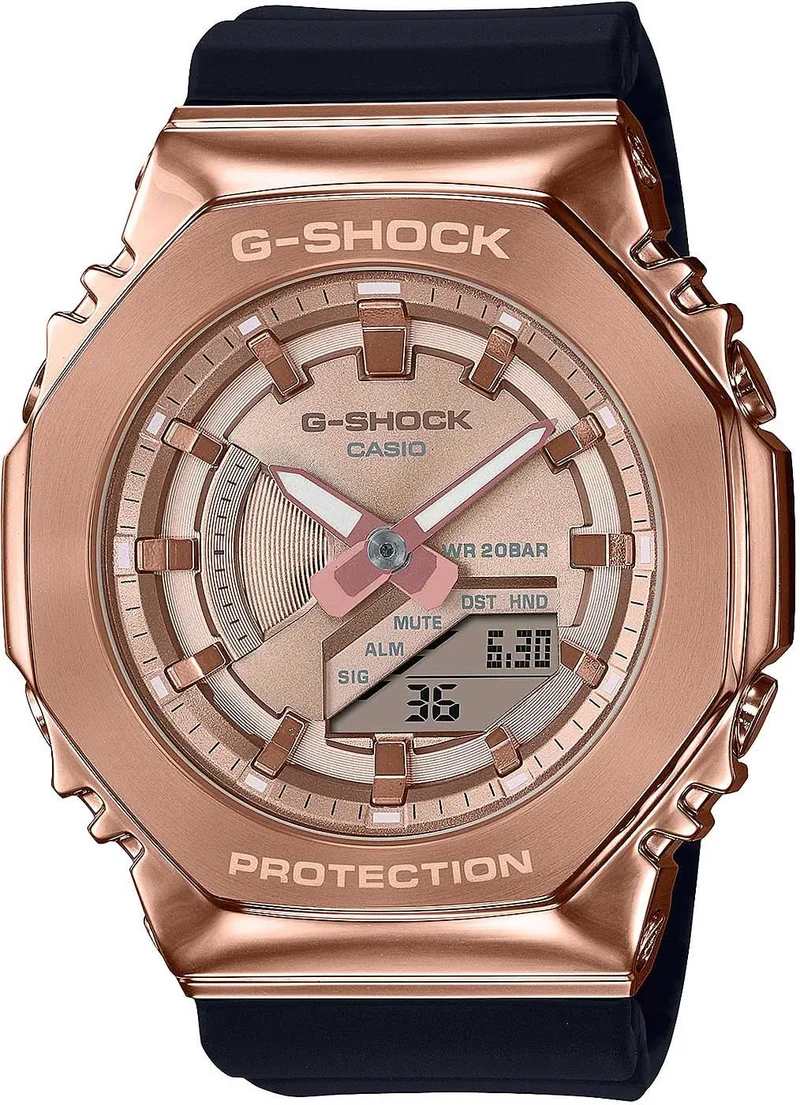 Casio G-SHOCK GM-S2100PG-1A4ER Damenuhr • Extreme Stoßfestigkeit • Edles Roségold-Design