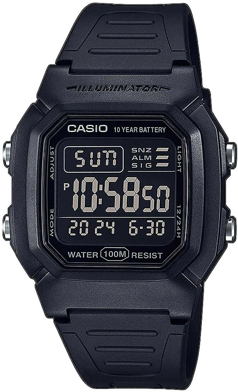 Casio Collection W-800H-1BVES Uhr • 10 Jahre Batterie • Kultiges Retro-Design