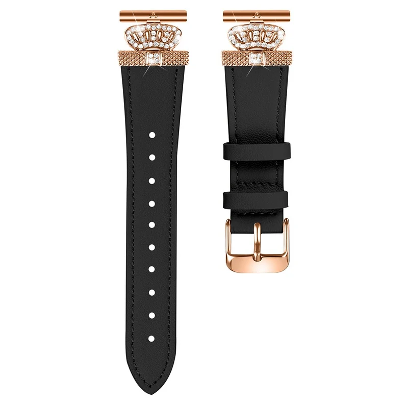Huami Amazfit Youth Edition 20mm Cowhide Replacement Band Crown Design Strap
