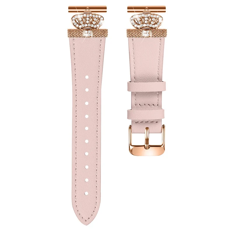 Huami Amazfit Youth Edition 20mm Cowhide Replacement Band Crown Design Strap