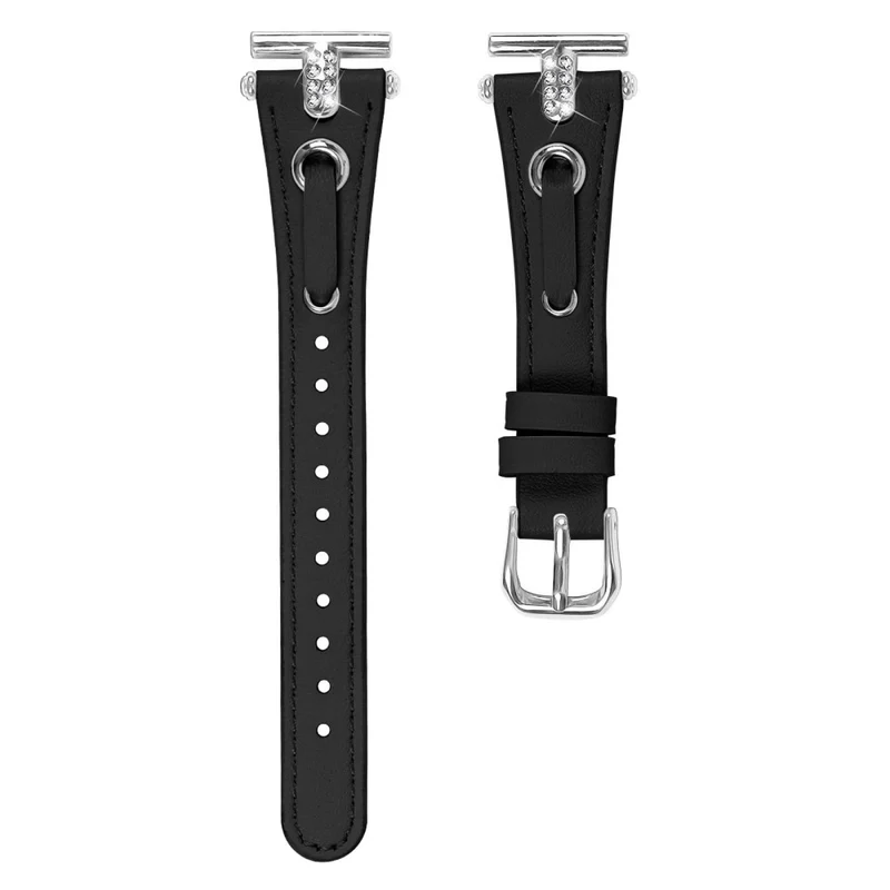 Huami Amazfit Cheetah Pro Replacement Strap Shine Rhinestone Genuine Cow Leather Watch Band - Apricot
