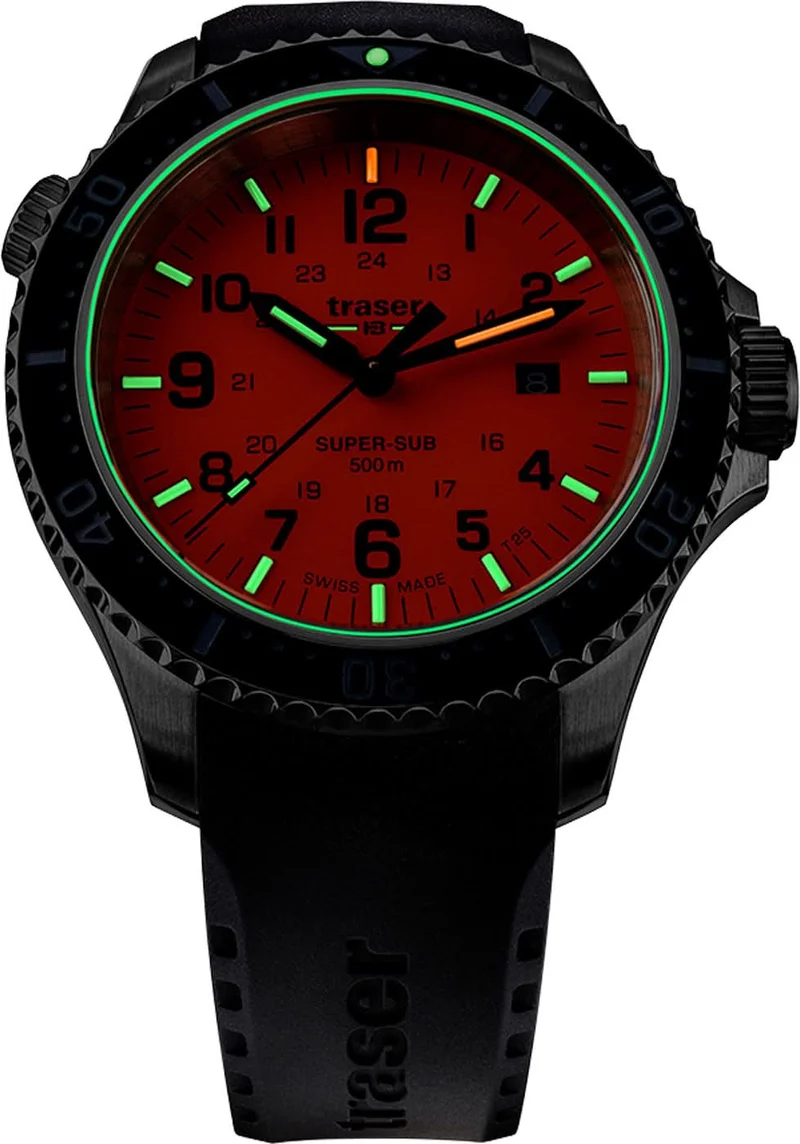 Traser P67 SuperSub 109380 Herrenuhr • Trigalight H3-Tritium • Swiss Made