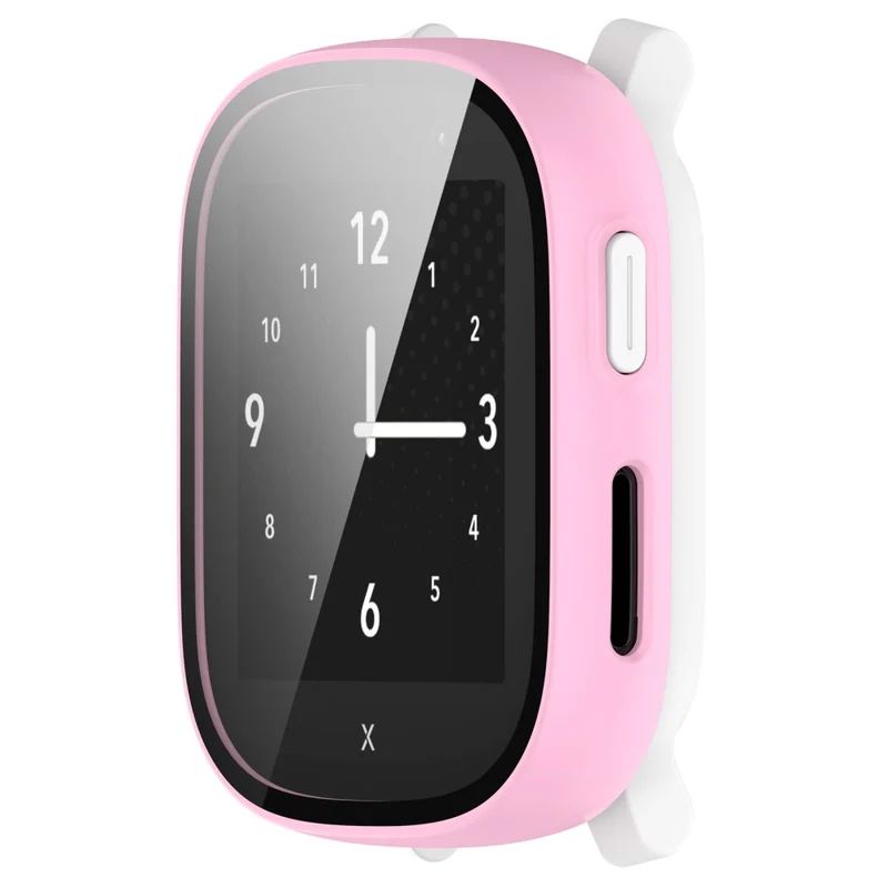 Hard Bump Resistant Cover for Xplora X6 Play Watch Case with Tempered Glass Screen Protector - Rose