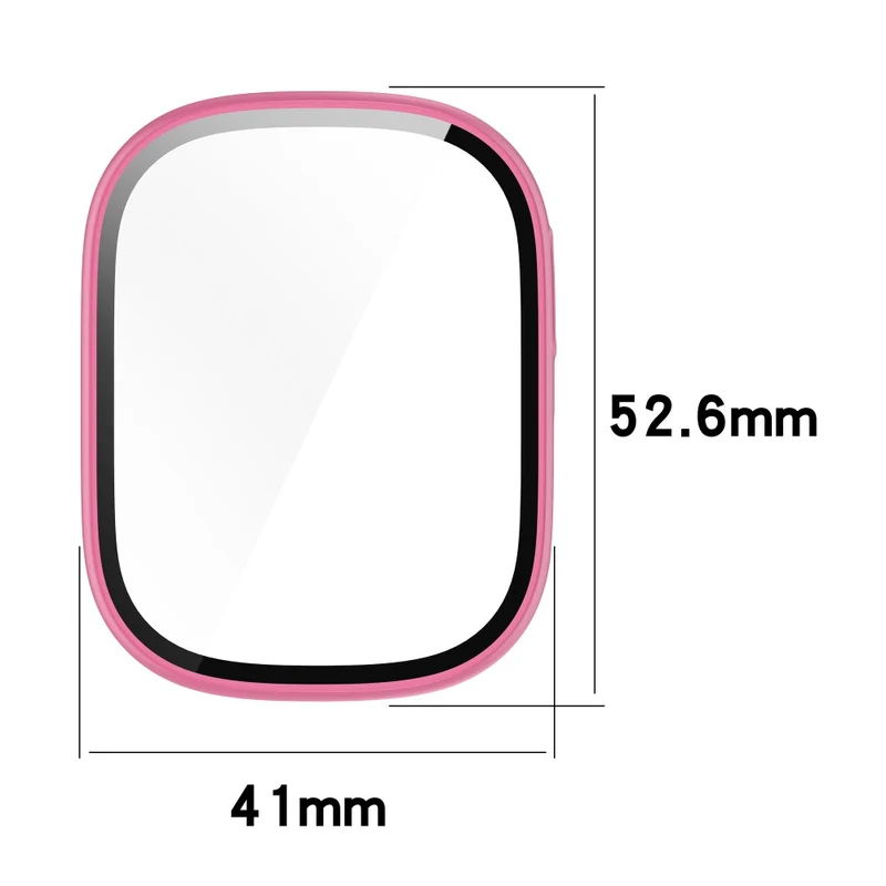 Hard Bump Resistant Cover for Xplora X6 Play Watch Case with Tempered Glass Screen Protector - Rose