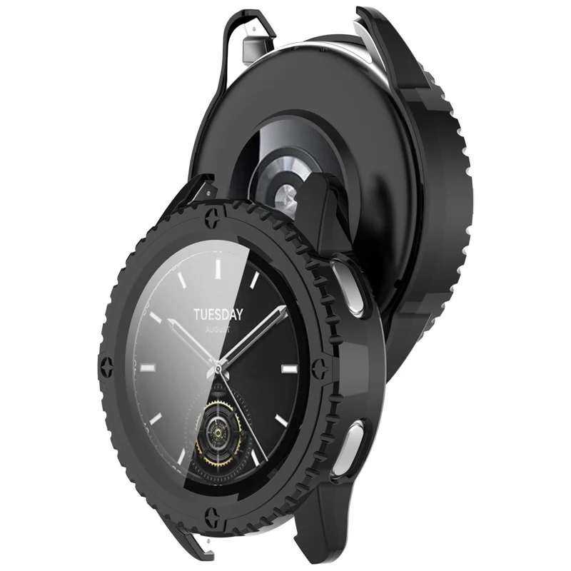 Xiaomi Watch S3 Protective Cover Hard Bump Resistant Watch Case with Tempered Glass Screen Protector
