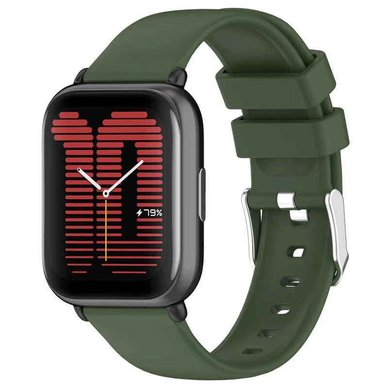 Huami Amazfit Active / GTS 4 Mini Silicone Watch Band 20mm Replacement Strap - Army Green