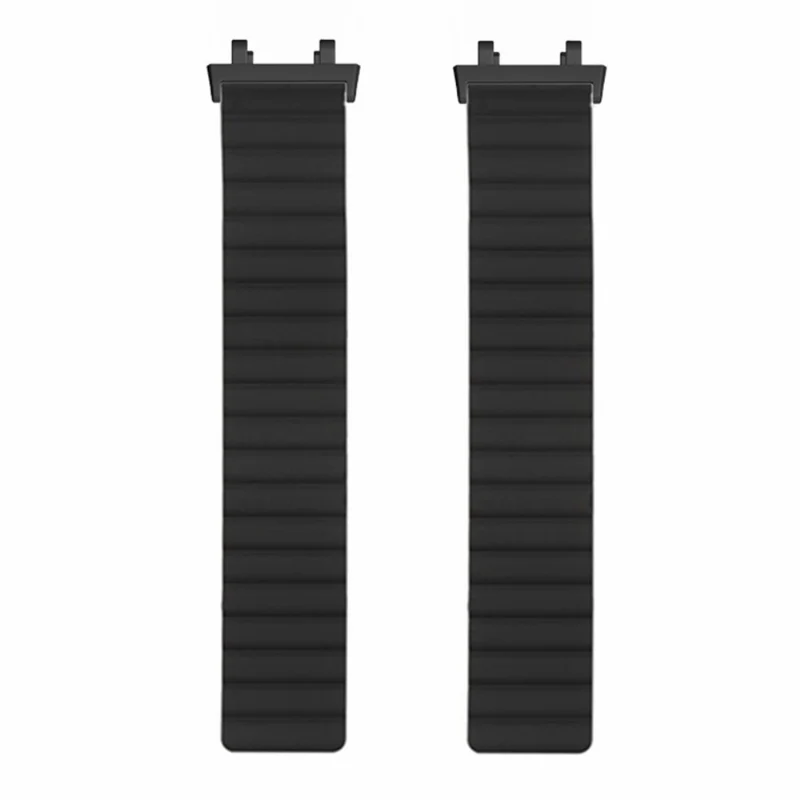 Huami Amazfit Active Edge (A2212) Magnetic Watch Band Silicone Watch Strap - Black+Orange