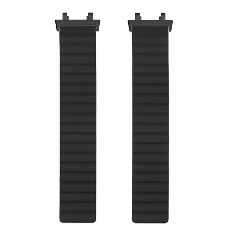 Huami Amazfit Active Edge (A2212) Magnetic Watch Band Silicone Watch Strap - Black+Orange