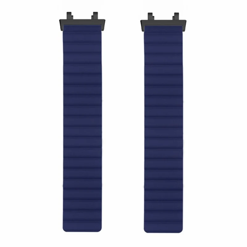 Huami Amazfit Active Edge (A2212) Magnetic Watch Band Silicone Watch Strap - Black+Orange