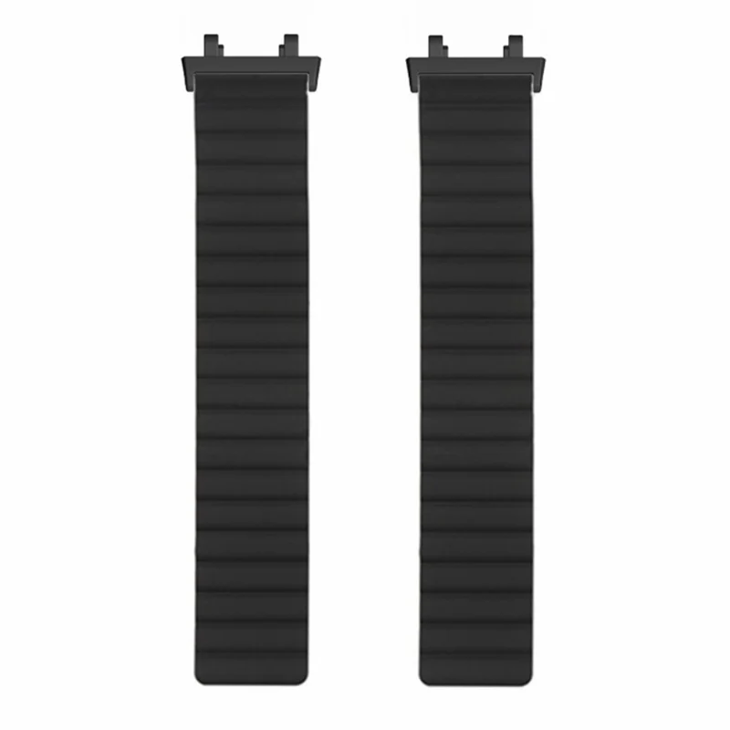 Huami Amazfit Active Edge (A2212) Magnetic Watch Band Silicone Watch Strap - Black+Orange