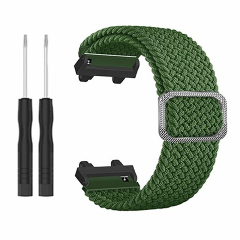 Huami Amazfit Active Edge (A2212) Watch Band Braided Nylon Adjustable Straps - Rainbow
