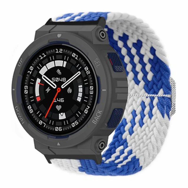 Huami Amazfit Active Edge (A2212) Watch Band Braided Nylon Adjustable Straps - Rainbow