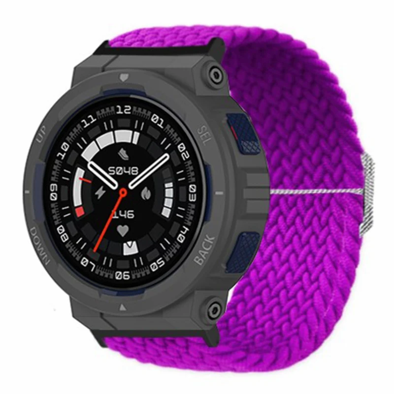 Huami Amazfit Active Edge (A2212) Watch Band Braided Nylon Adjustable Straps - Rainbow