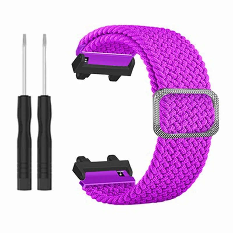 Huami Amazfit Active Edge (A2212) Watch Band Braided Nylon Adjustable Straps - Rainbow