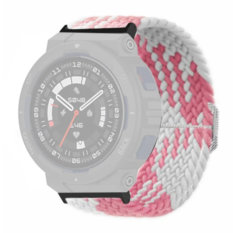 Huami Amazfit Active Edge (A2212) Watch Band Braided Nylon Adjustable Straps - Rainbow
