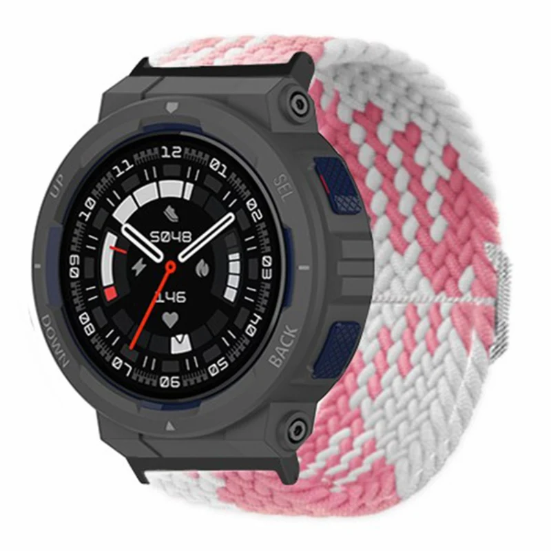 Huami Amazfit Active Edge (A2212) Watch Band Braided Nylon Adjustable Straps - Rainbow