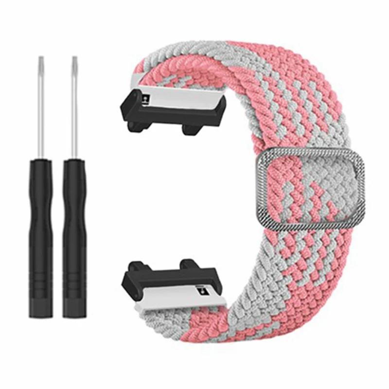 Huami Amazfit Active Edge (A2212) Watch Band Braided Nylon Adjustable Straps - Rainbow