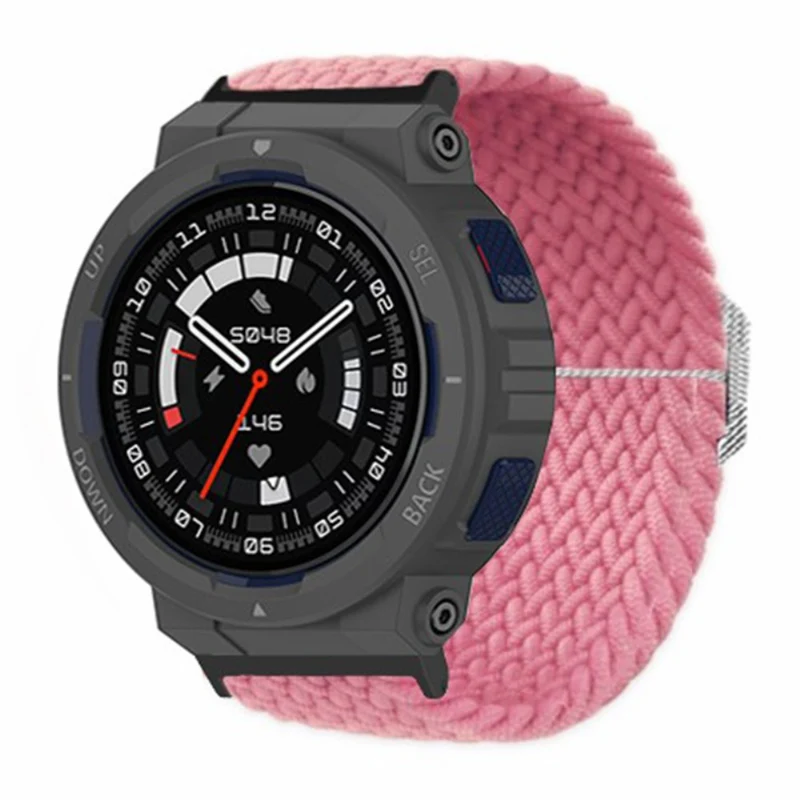 Huami Amazfit Active Edge (A2212) Watch Band Braided Nylon Adjustable Straps - Rainbow