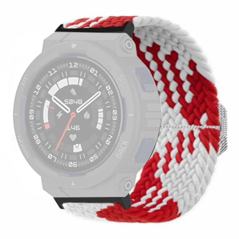 Huami Amazfit Active Edge (A2212) Watch Band Braided Nylon Adjustable Straps - Rainbow