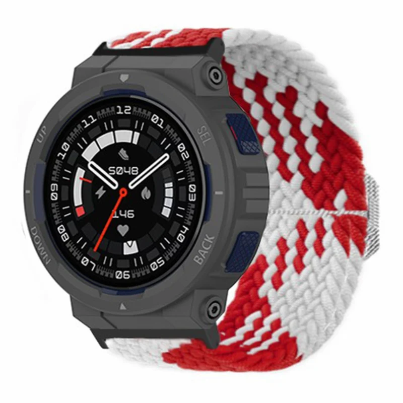 Huami Amazfit Active Edge (A2212) Watch Band Braided Nylon Adjustable Straps - Rainbow