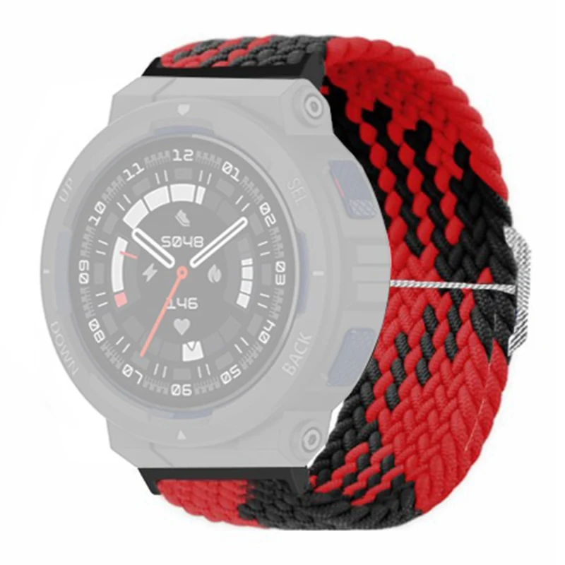 Huami Amazfit Active Edge (A2212) Watch Band Braided Nylon Adjustable Straps - Rainbow