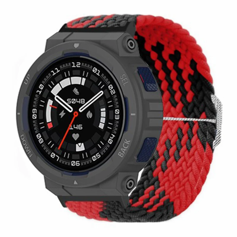 Huami Amazfit Active Edge (A2212) Watch Band Braided Nylon Adjustable Straps - Rainbow