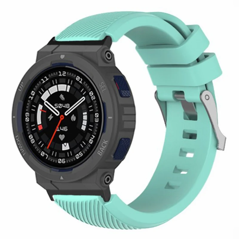 Huami Amazfit Active Edge A2212 Watch Band Twill Texture Silicone Strap Replacement - Mint Green