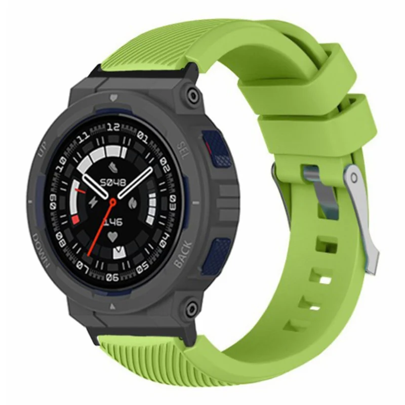 Huami Amazfit Active Edge A2212 Watch Band Twill Texture Silicone Strap Replacement - Mint Green