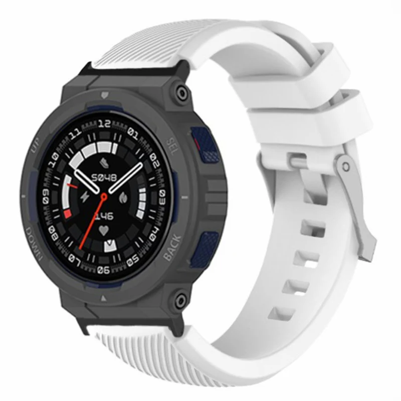 Huami Amazfit Active Edge A2212 Watch Band Twill Texture Silicone Strap Replacement - Mint Green