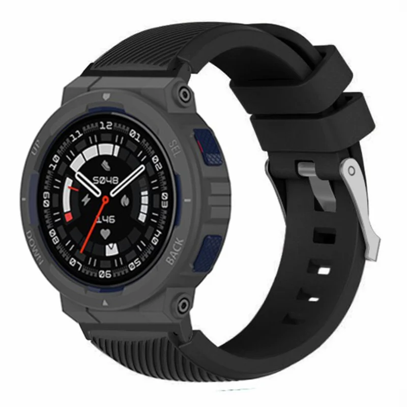 Huami Amazfit Active Edge A2212 Watch Band Twill Texture Silicone Strap Replacement - Mint Green