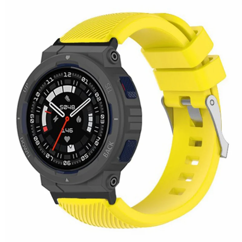 Huami Amazfit Active Edge A2212 Watch Band Twill Texture Silicone Strap Replacement - Mint Green