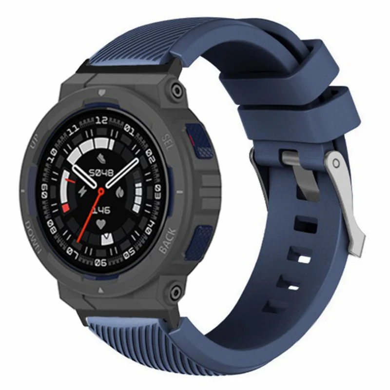 Huami Amazfit Active Edge A2212 Watch Band Twill Texture Silicone Strap Replacement - Mint Green