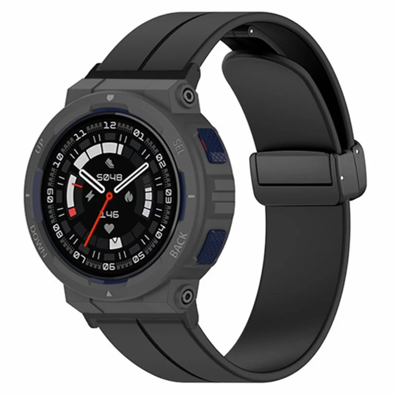 Huami Amazfit Active Edge A2212 Watch Band Silicone Wrist Strap with Magnetic Folding Buckle