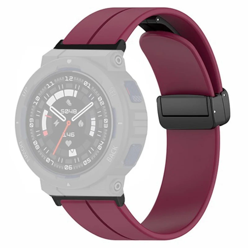 Huami Amazfit Active Edge A2212 Watch Band Silicone Wrist Strap with Magnetic Folding Buckle