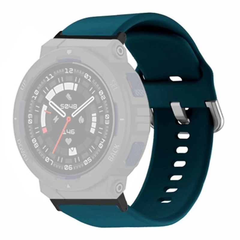Huami Amazfit Active Edge A2212 Watch Strap Silicone Breathable Watch Band Replacement - Army Green