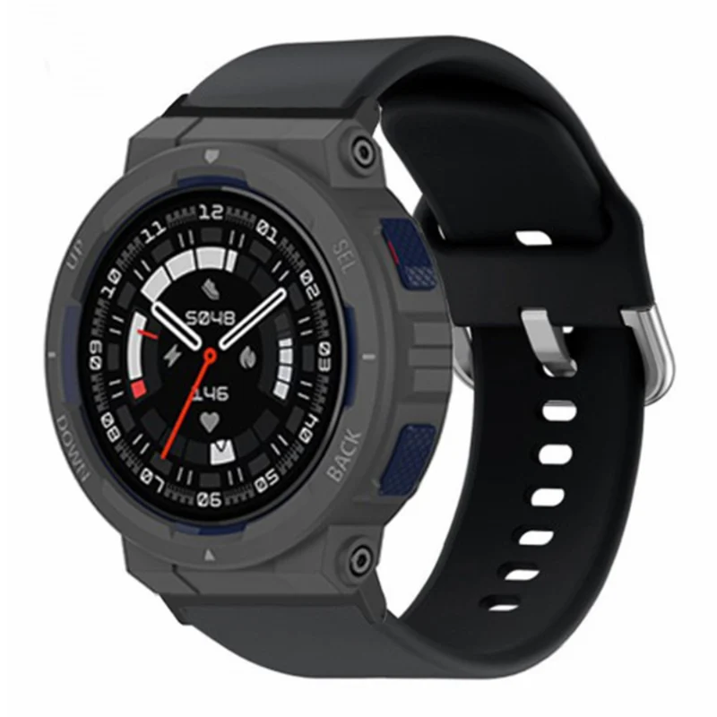 Huami Amazfit Active Edge A2212 Watch Strap Silicone Breathable Watch Band Replacement - Army Green