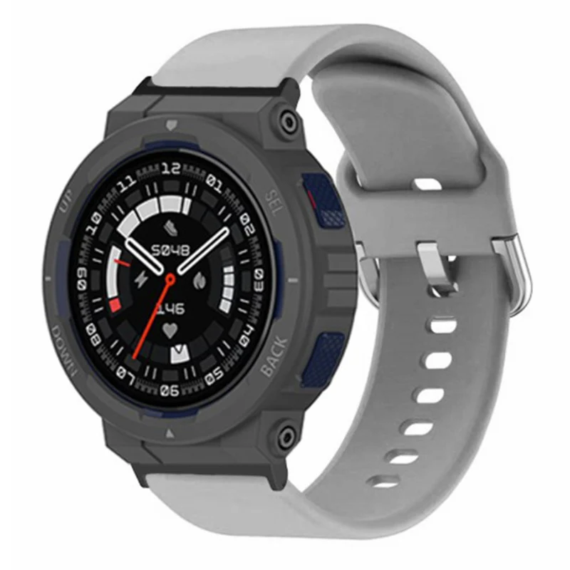Huami Amazfit Active Edge A2212 Watch Strap Silicone Breathable Watch Band Replacement - Army Green