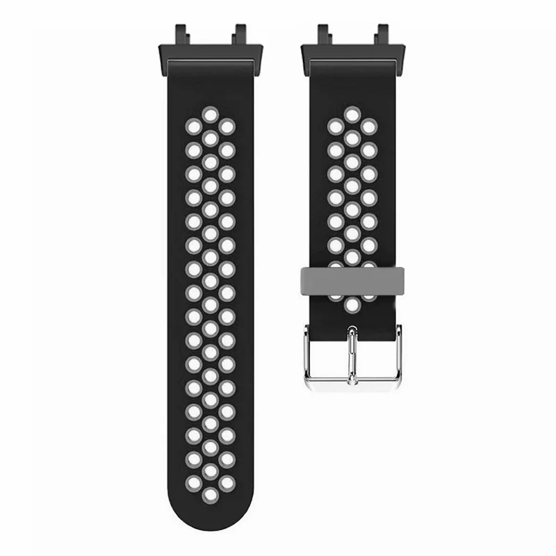 Huami Amazfit Active Edge A2212 Watch Band Dual Color Silicone Wrist Strap - Black+Red