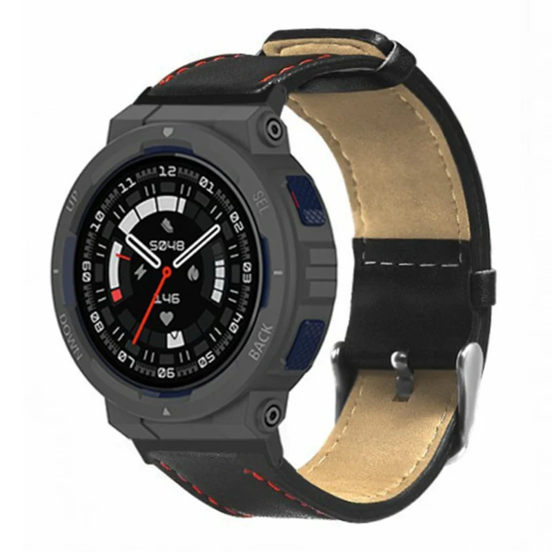 Huami Amazfit Active Edge A2212 Watch Strap Cow Leather Replacement Wrist Band