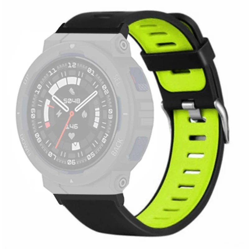 Huami Amazfit Active Edge A2212 Wrist Band Replacement Dual Color Watch Strap - Black+Red